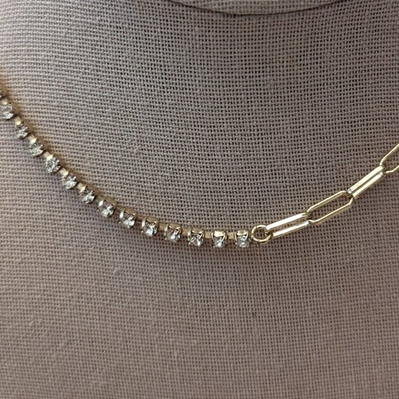 J.Crew Factory Crystal and Gold Layering Necklace - Picture 6 of 8